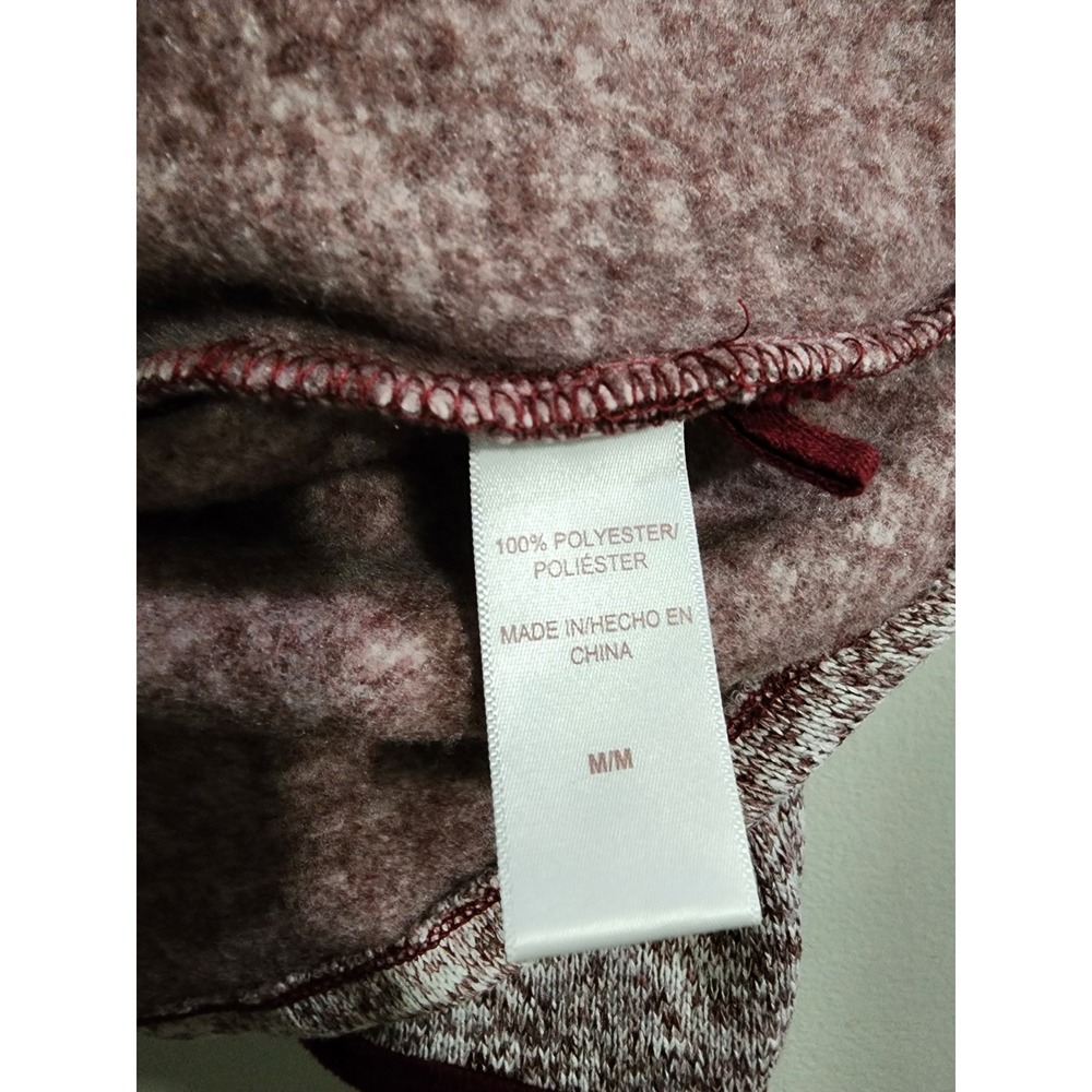 Stan‎ Herman Womens Marled Fleece Zip Front Jacket Burgundy Mock Neck M 5991253 - Picture 3 of 8